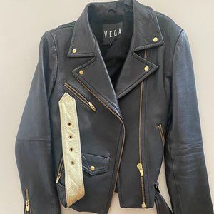 Veda Jayne Black Leather Jacket